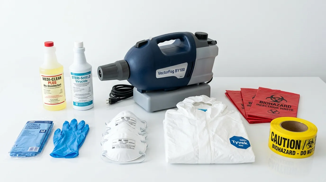 Professional biohazard remediation crew working in Greatwood